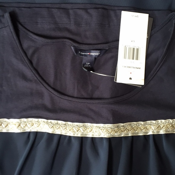 Tommy Hilfiger S embellished chiffon overlay tank - Picture 5 of 5